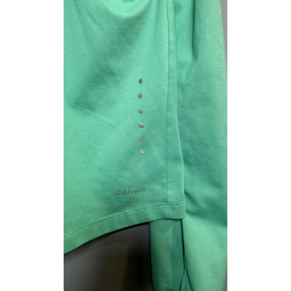 Nike Dri-FIT Running Hoodie Womens XL Mint Green Long Sleeve Pullover Reflective
